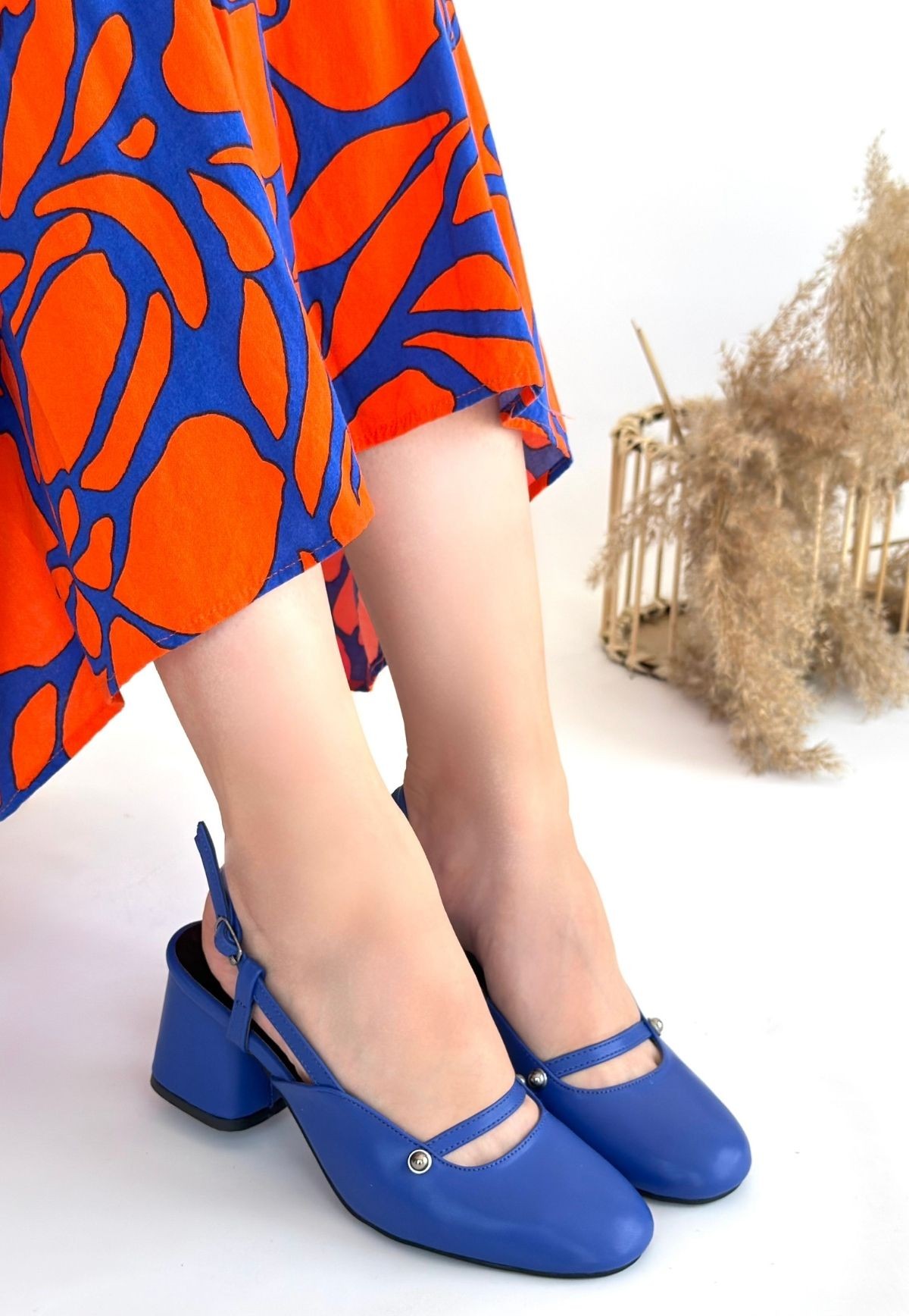 pro_erb174798700468302a3c7d2bd Jecci Mavi Cilt Topuklu Ayakkabı - Görsel 1