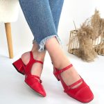 Doran Kırmızı Cilt Topuklu Ayakkabı - Görsel 4