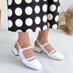 Doran Beyaz Cilt Topuklu Ayakkabı - Görsel 4