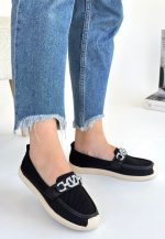 Wata Siyah Triko Babet Ayakkabı - Görsel 2