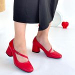 Kier Kırmızı Cilt Topuklu Ayakkabı - Görsel 4