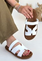 Kooni Beyaz Cilt Terlik - Görsel 2