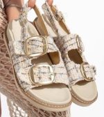 Olira Bej Simli Kemerli Sandalet - Görsel 2