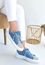 Enber Mavi Kot Bağcıklı Spor Ayakkabı - Görsel 2