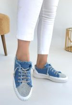 Enber Mavi Kot Bağcıklı Spor Ayakkabı - Görsel 3