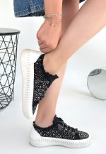 Guji Siyah Kot Bağcıklı Spor Ayakkabı - Görsel 2