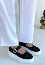 Lunni Siyah Keten Spor Ayakkabı - Görsel 2