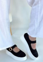 Lunni Siyah Keten Spor Ayakkabı - Görsel 3