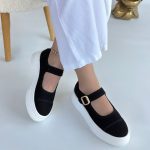 Lunni Siyah Keten Spor Ayakkabı - Görsel 4