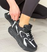 Cata Siyah Cilt Beyaz Detaylı Spor Ayakkabı - Görsel 4