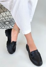 Narli Siyah Cilt Oxford Ayakkabı - Görsel 3