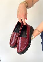 Narli Bordo Rugan Oxford Ayakkabı - Görsel 3