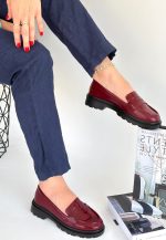 Narli Bordo Rugan Oxford Ayakkabı - Görsel 2