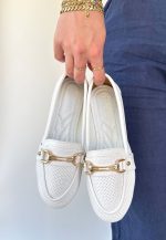 Rain Beyaz Cilt Babet Ayakkabı - Görsel 2