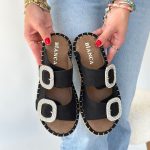 Hertas Siyah Nubuk Tokalı Terlik - Görsel 4