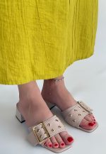 Ciey Bej Cilt Topuklu Terlik - Görsel 3