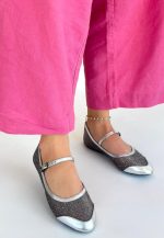 Toyan Gümüş Cilt Babet Ayakkabı - Görsel 3