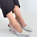 Sione Gümüş Cilt Topuklu Ayakkabı - Görsel 4