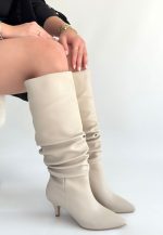 Zelya Bej Cilt Topuklu Çizme - Görsel 2