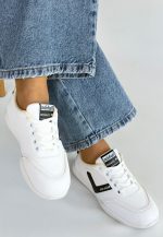 Jowen Beyaz Cilt Siyah Detaylı Bağcıklı Spor Ayakkabı - Görsel 3