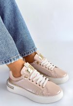 Hley Bej Rugan Paraşüt Detaylı Bağcıklı Spor Ayakkabı - Görsel 3