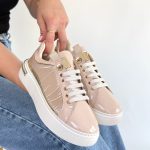 Hley Bej Rugan Paraşüt Detaylı Bağcıklı Spor Ayakkabı - Görsel 4