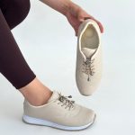 Finna Bej Cilt Bağcıklı Spor Ayakkabı - Görsel 4