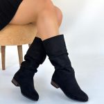 Plod Siyah Süet Çizme - Görsel 4