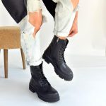 Allex Siyah Cilt Bağcıklı Bot - Görsel 4