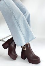 Pinma Kahverengi Cilt Topuklu Bot - Görsel 2