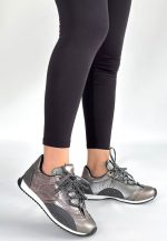 Ranu Platin Cilt Paraşüt Detaylı Bağcıklı Spor Ayakkabı - Görsel 2