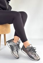 Ranu Platin Cilt Paraşüt Detaylı Bağcıklı Spor Ayakkabı - Görsel 3