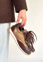 Ranu Kahverengi Cilt Paraşüt Detaylı Bağcıklı Spor Ayakkabı - Görsel 2