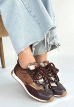 Ranu Kahverengi Cilt Paraşüt Detaylı Bağcıklı Spor Ayakkabı - Görsel 3