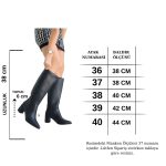 Roksa Siyah Cilt Topuklu Çizme - Görsel 5