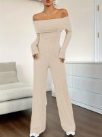 Kadın Uzun Kollu Madonna Yaka şardonlu Kaşkorse Tulum