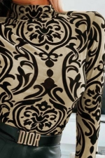 Kadın Uzun Kollu Balıkçı Yaka Desenli Sandy Bluz - Görsel 2