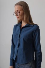 Basic Gömlek - İndigo - Görsel 2