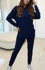 Kadın Uzun Kollu Kapşonlu Meloni Bluz Ve Pantolon Ikili Takım - Görsel 3