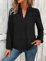 Kadın Uzun Kollu Hakim Yaka Bluz - Görsel 3