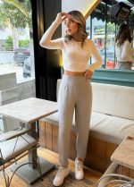 Kadın Krep Kumaş Balon Pantolon - Görsel 3