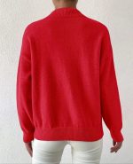 Kadın Uzun Kollu Balıkçı Yaka Triko Bluz - Görsel 2