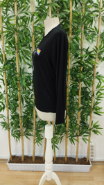 Kadın Uzun Kollu Bisiklet Yaka Baskılı Iki Iplik Bluz - Görsel 3