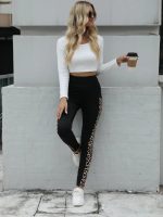 Kadın Yüksek Bel Leopar Desen Ve Cep Detaylı Dalgıç Tayt - Görsel 3