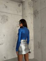 Balıkçı Yaka Metalik Triko Bluz - Görsel 3