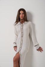 Polo Yaka Düğmeli Elbise - Görsel 2