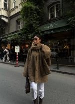 Yün Cıkartılabilen Atkılı ,Kaban İkili Takım- Kahve - Görsel 2