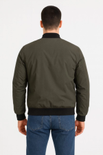 Erkek Içi Astarlı Fermuarlı Bomber Mont Ceket - Haki - Görsel 2