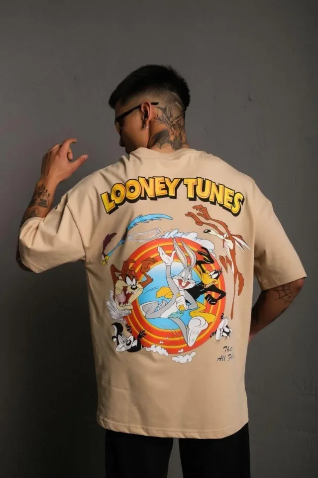 TY693a9b9fe3a28693a9b9fe3a2a Erkek Dijital Baskılı T-Shirt - Bej - Görsel 1