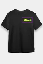 Ön 24/1 Düz Oversize T-shirt - Siyah - Görsel 2